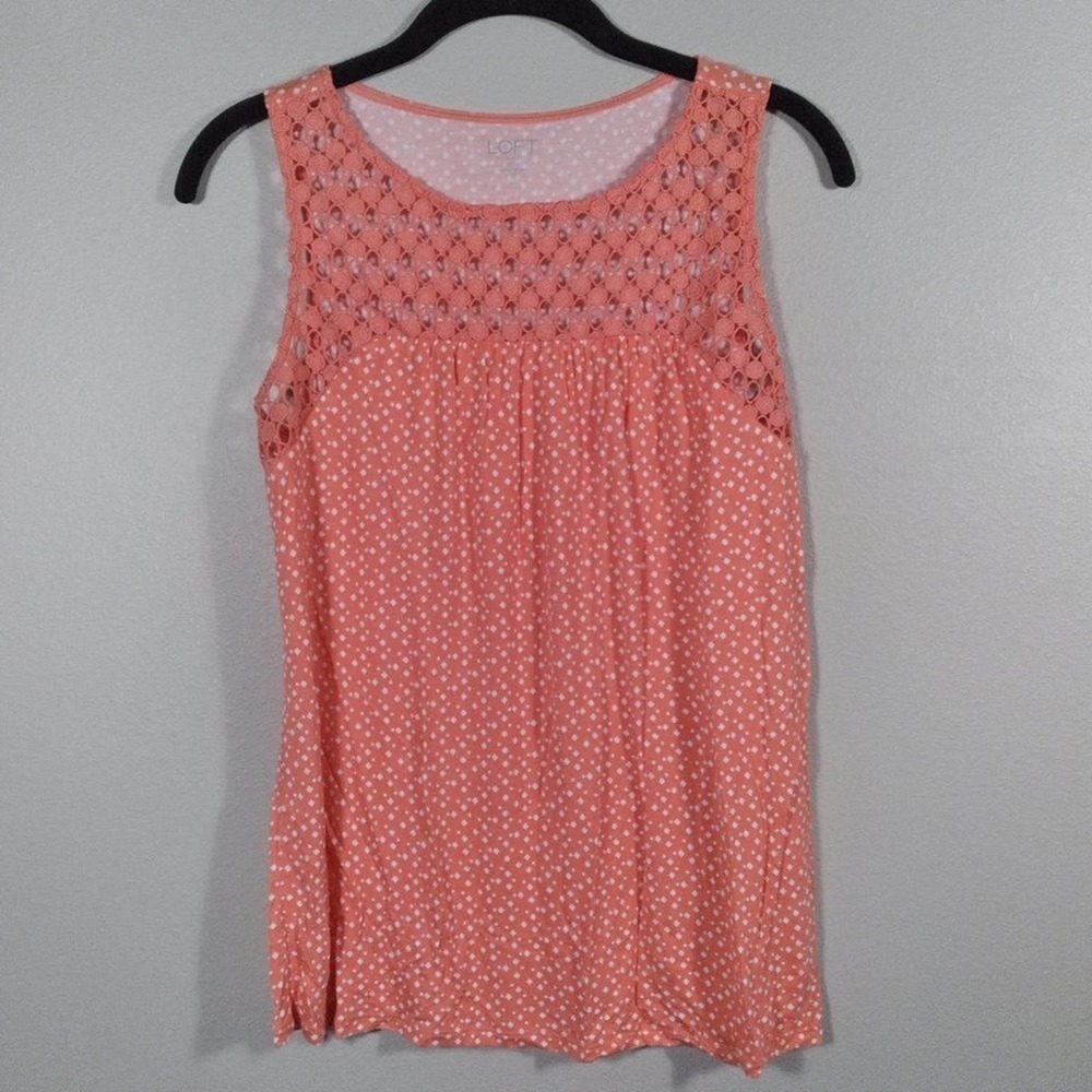 Ann Taylor Loft Lace Diamond Sleeveless Blouse